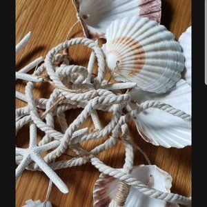 Pier 1 Imports Coastal Nautical Starfish and Shells Glimmer String Garland